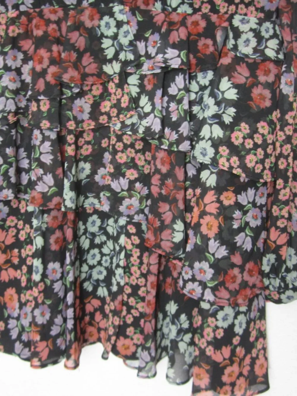 Lovers + Friends Size M Carter Floral Mini Dress Chiffon Wedding Guest